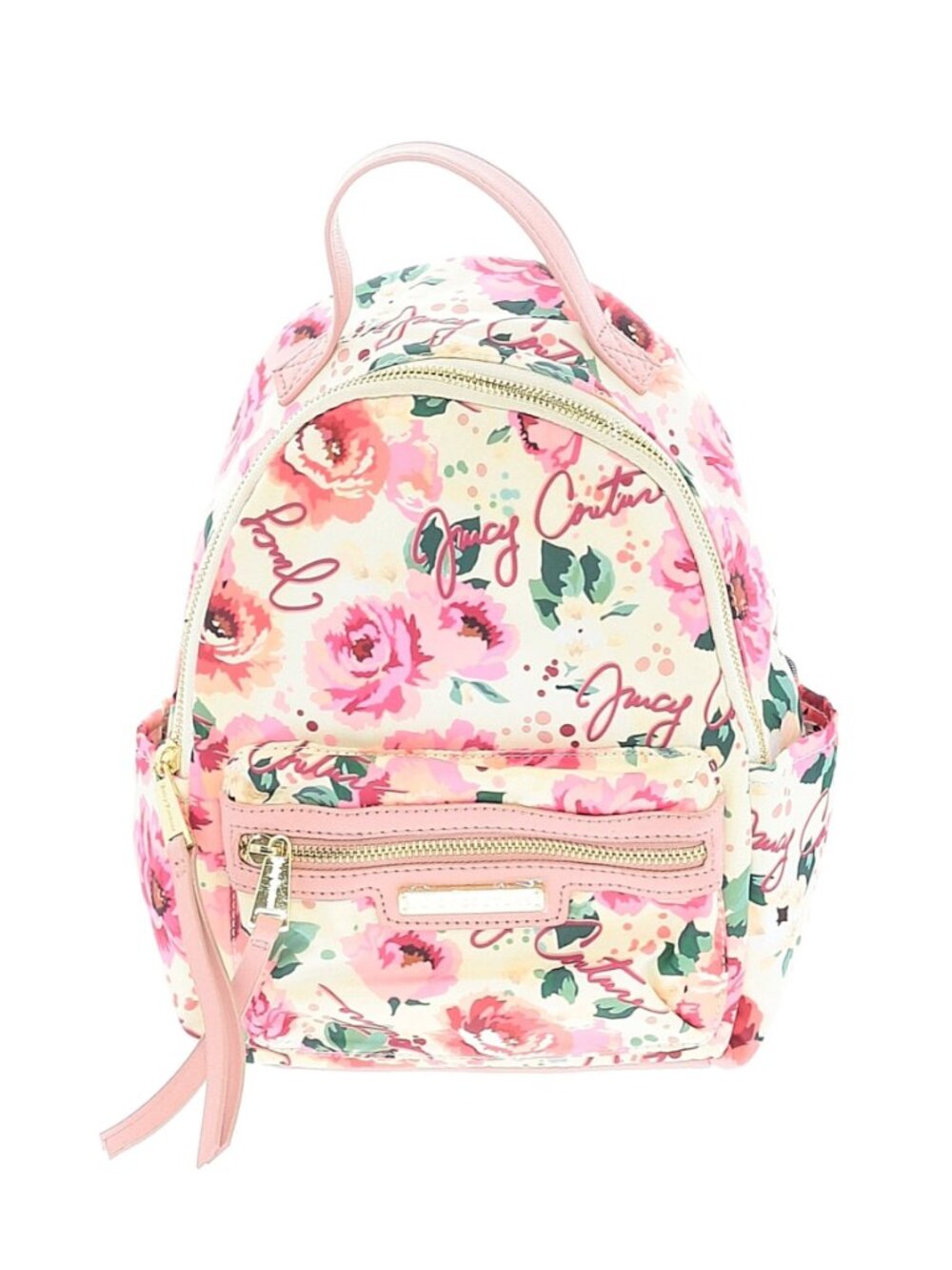 Juicy Couture "Pick Ur Petal" Mini Backpack In Cream With Floral Print